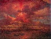Marlow, William Vesuvius Erupting at Night Sweden oil painting reproduction